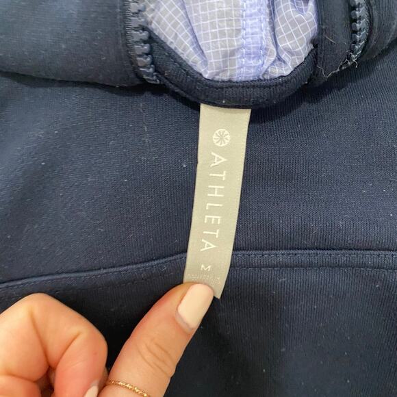 Athleta Blue Hoodie Sweatshirt Size Medium - Picture 2 of 5
